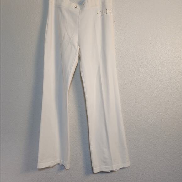 Vertigo Paris Active Wear white Pants women Size M 95% Cotton 5% Spandex - Picture 1 of 9